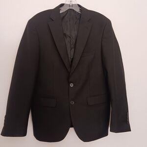 Emerald Zalio Black Men's Professional Blazer 38S / 33W BLACK SB2-Slim Fit